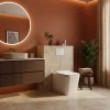 Laneri WC au Sol Edge Rim - Cuvette Rimless sans bride Blanc Brillant FIL Mural design carré - Abattant Soft-Close