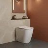 Wc À Poser|Laneri WC AU SOL Série Moon - Cuvette Rimless sans bride Blanc Brillant FIL Mural - Abattant Soft-Close