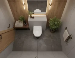Wc À Poser|Laneri WC Suspendu Série Bent Rim - Cuvette Suspendue Rimless sans bride Blanc Brillant - Dimension 52 cm - Abattant Soft-Close