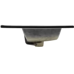 Luxebath Lavabo à encastrer noir mat céramique avec bouchon de vidange 615 x 470 x 175 mm