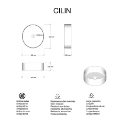 Poalgi Lavabo à poser CILIN céramique 36x12x36 cm cuivre