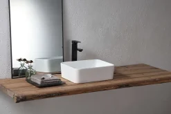 Poalgi Lavabo à poser RT4030 céramique 40,5x13x30 cm blanc