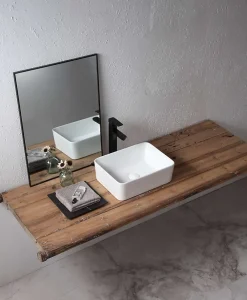Poalgi Lavabo à poser RT4030 céramique 40,5x13x30 cm blanc