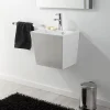Lavabo|Planète Bain Lavabo à suspendre en céramique rectangle blanc contemporain