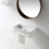 Bernstein Lavabo à suspendre 60x40x20cm en fonte minérale avec porte-serviettes intégré - TWG02