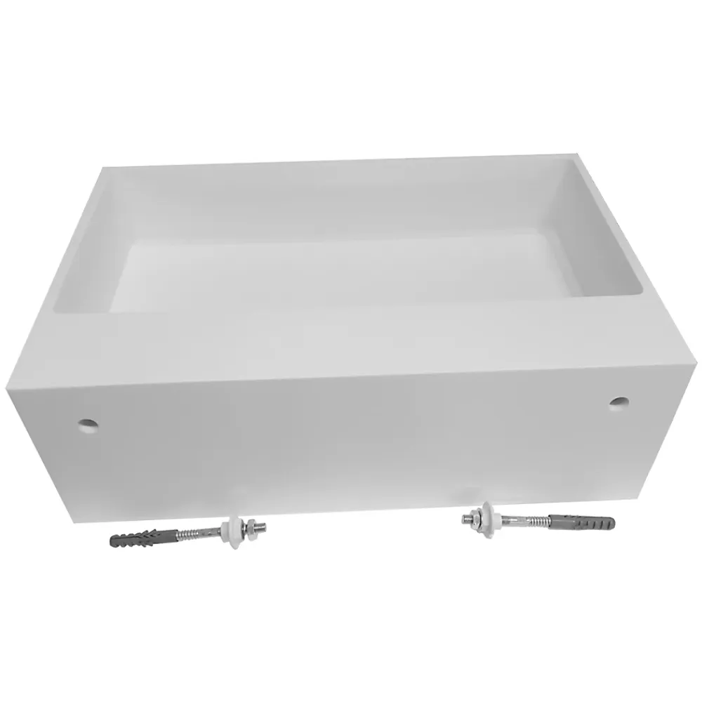 Bernstein Lavabo à suspendre 60x40x20cm en fonte minérale avec porte-serviettes intégré - TWG02