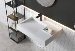 Bernstein Lavabo / vasque à suspendre 74x50x13cm en fonte minérale - PB2014