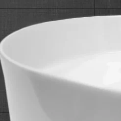 ECD Germany Lavabo +a poser ceramique vasque lave-mains salle de bain ovale blanc 605x380 mm