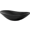 Vasque À Poser|Luxebath Lavabo a poser en ceramique noir moderne avec garniture de vidage 630x360x155 mm