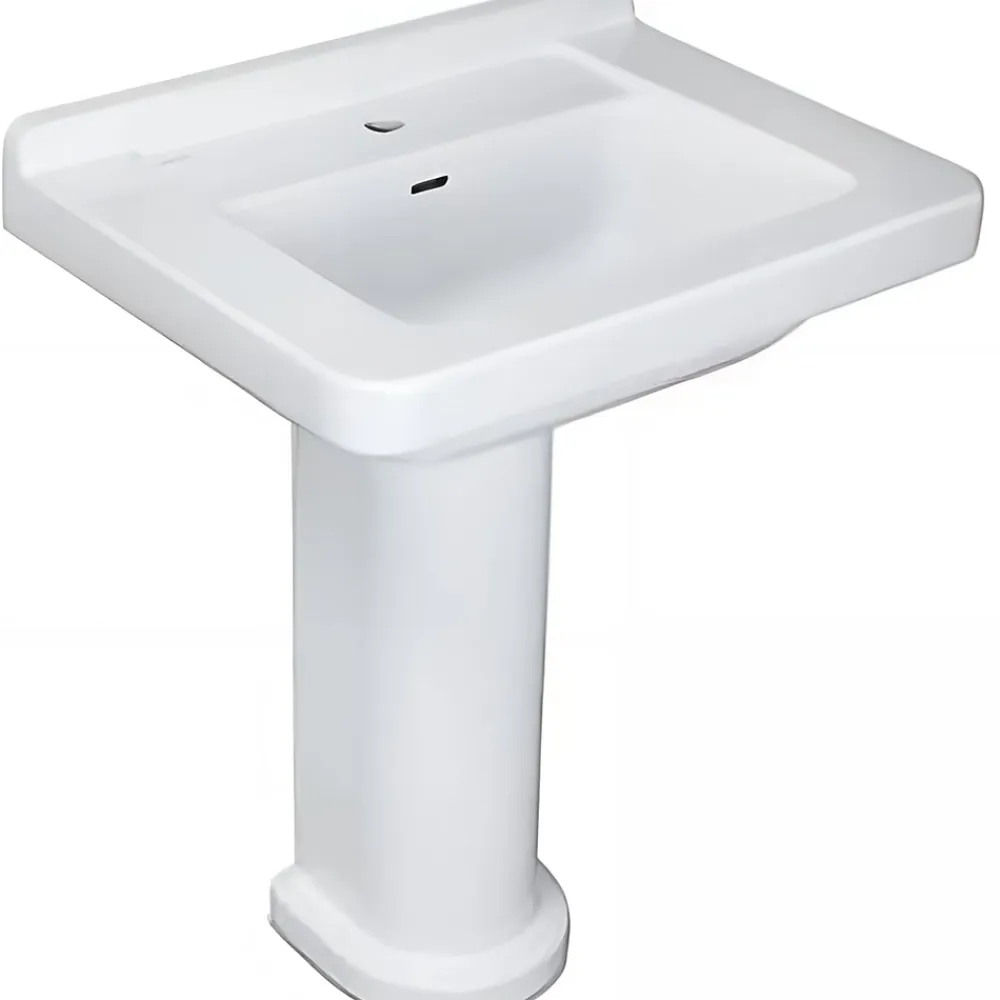 Sanindusa Lavabo 68cm céramique traditionnelle Vintage blanc (compatible avec la colonne Vintage non incluse)