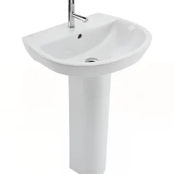 Lavabo|Sanindusa Lavabo 55cm mural céramique traditionnelle Aveiro Easy blanc