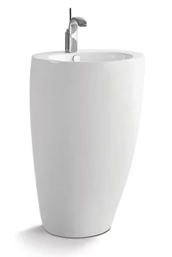 Lavabo|Homesight Lavabo colonne en céramique à poser, l.52 x H.85 cm, blanc, Icone