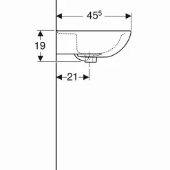 Lavabo|Geberit Lavabo céramique percé BASTIA 60 CM - - 00110500000