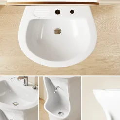 Lavabo|Dileci Lavabo d'ablutions Méca - Bassin Lavage des pieds Wudu Blanc -