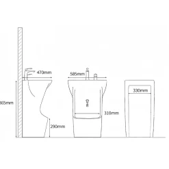 Lavabo|Dileci Lavabo d'ablutions Méca - Bassin Lavage des pieds Wudu Blanc -