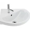 Lavabo|Sanindusa Lavabo d'angle mural céramique traditionnelle 50 Easy blanc (robinet et vidage non inclus)