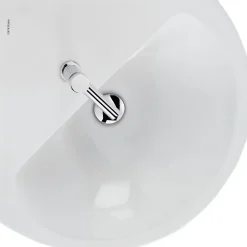 Lavabo|Sanindusa Lavabo d'angle mural céramique traditionnelle 50 Easy blanc (robinet et vidage non inclus)
