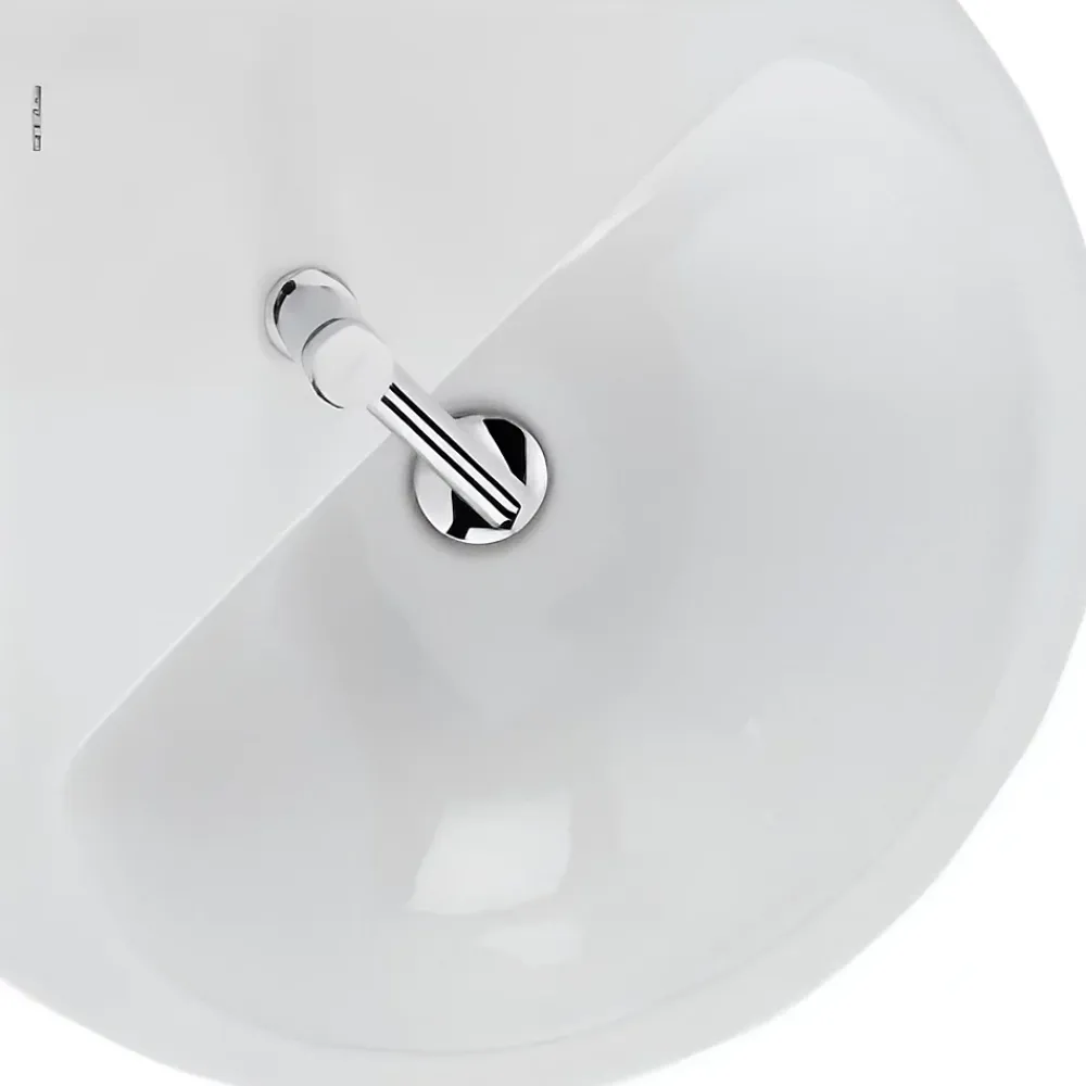 Lavabo|Sanindusa Lavabo d'angle mural céramique traditionnelle 50 Easy blanc (robinet et vidage non inclus)