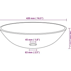 Helloshop26 Lavabo de bain avec robinet et verre transparent