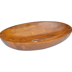 Helloshop26 Lavabo de salle d'eau vasque à bois