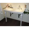 Lavabo|Sarreguemines Lavabo double vasques Louxor sur colonnettes
