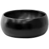 Luxebath Lavabo en ceramique noir mat vasque a poser ronde pour salle de bain 400x155 mm