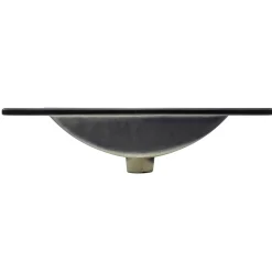 Vasque À Encastrer|Luxebath Lavabo en ceramique noir mat vasque encastrer pour salle de bain 615x470x175 mm
