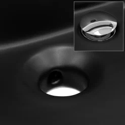 Vasque À Encastrer|Luxebath Lavabo en ceramique noir mat vasque encastrer pour salle de bain 615x470x175 mm