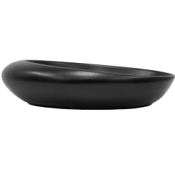 Vasque À Poser|Luxebath Lavabo en ceramique noir mat vasque a poser pour salle de bain 585x375x145 mm