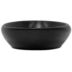 Vasque À Poser|Luxebath Lavabo en ceramique noir mat vasque a poser pour salle de bain 585x375x145 mm