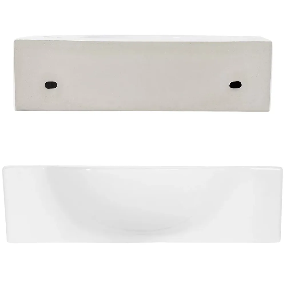 Vasque À Poser|Ml-Design Lavabo en ceramique ovale blanc Evier avec trou pour robinet a droite 445x225 mm
