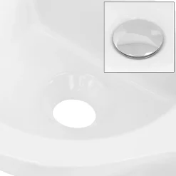 Vasque À Poser|Ml-Design Lavabo en ceramique ovale blanc Evier avec trou pour robinet a droite 445x225 mm
