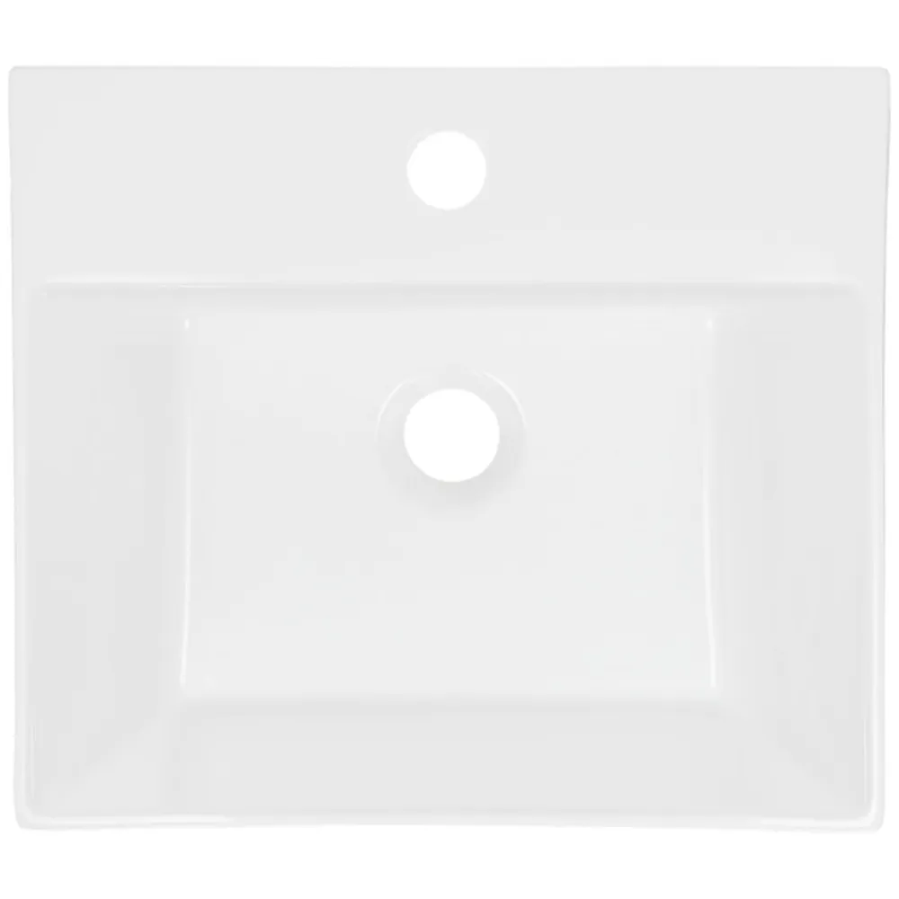 Lavabo|ECD Germany Lavabo en céramique blanc avec garniture de vidage vasque à poser 415 x 360 mm