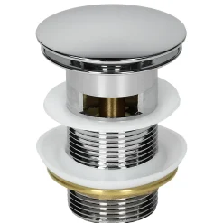 Ml-Design Lavabo en céramique blanc avec garniture de vidage et trop-plein