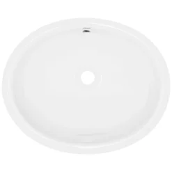 Vasque À Encastrer|Ml-Design Lavabo en céramique blanc avec garniture de vidage et trop-plein