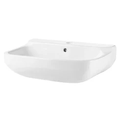 GoodHome Lavabo en céramique, blanc, l.55 cm Teesta