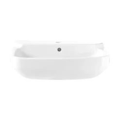 GoodHome Lavabo en céramique, blanc, l.55 cm Teesta