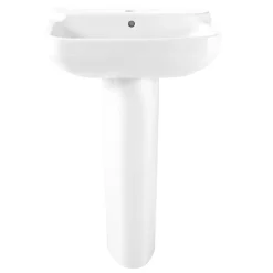GoodHome Lavabo en céramique, blanc, l.55 cm Teesta