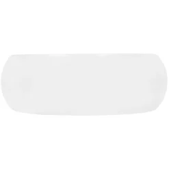Vasque À Poser|ECD Germany Lavabo en céramique blanc vasque èvier à poser design rond moderne 400 mm