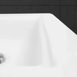 Vasque À Encastrer|ECD Germany Lavabo en céramique blanc avec garniture de vidage lave-mains moderne 605x465 mm
