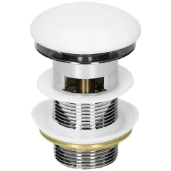 Vasque À Encastrer|Luxebath Lavabo en céramique blanc avec garniture de vidage et trop-plein 570x195x485 mm