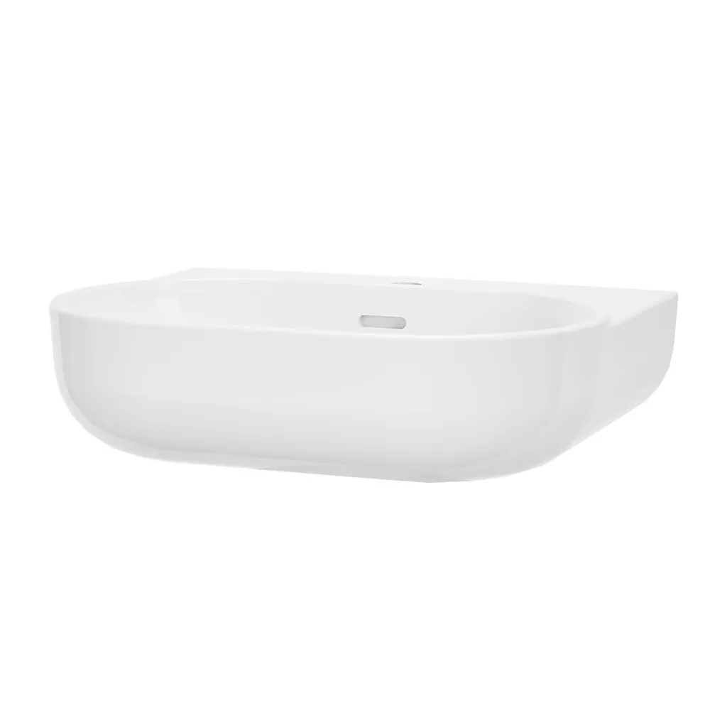Lavabo|GoodHome Lavabo en céramique, blanc, l.55 cm Cavally