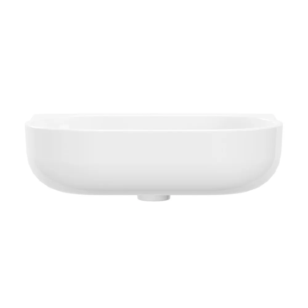 Lavabo|GoodHome Lavabo en céramique, blanc, l.55 cm Cavally
