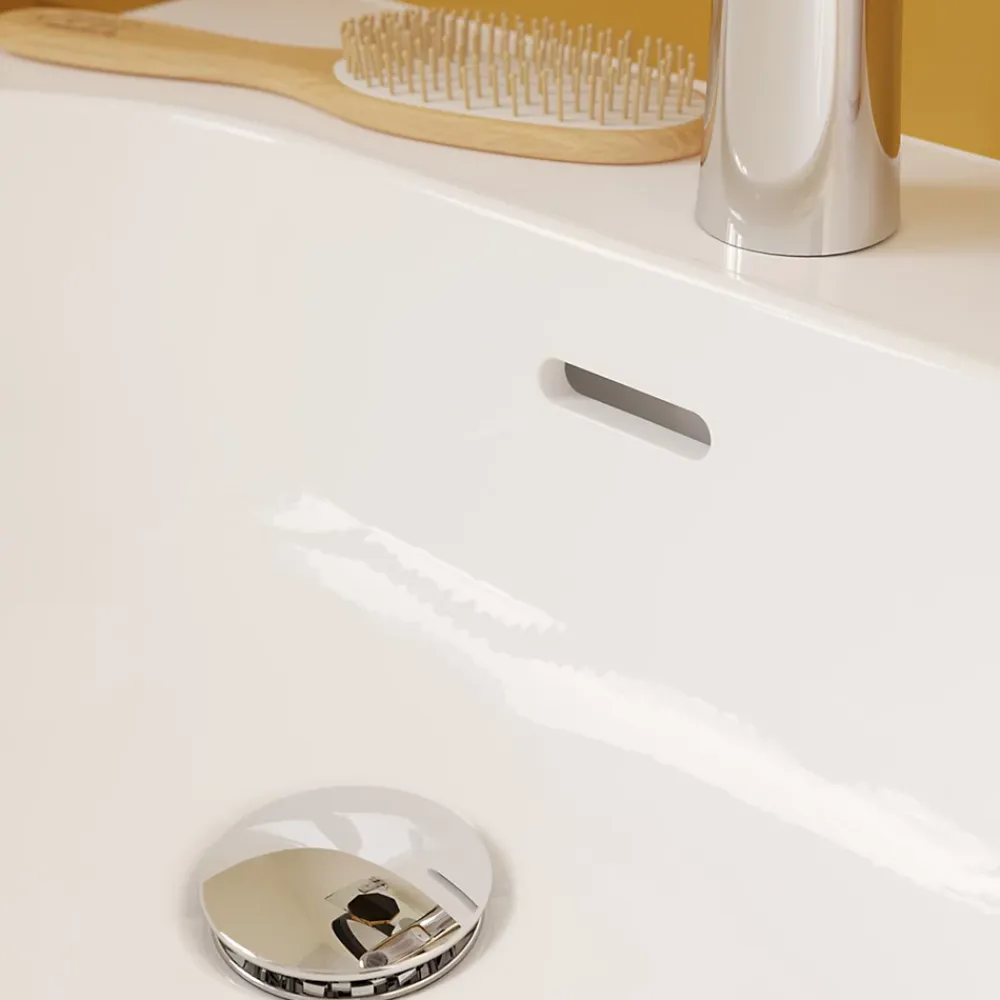 Lavabo|GoodHome Lavabo en céramique, blanc, l.55 cm Cavally