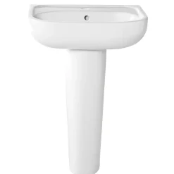 GoodHome Lavabo en céramique blanche l.57 cm Cavally