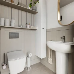 GoodHome Lavabo en céramique blanche l.57 cm Cavally