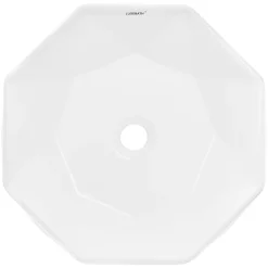 Vasque À Poser|Ml-Design Lavabo en céramique pour salle de bain lavabo en forme de diamant 42x13,5 cm