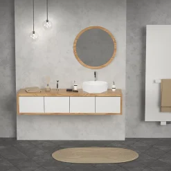 Vasque À Poser|Ml-Design Lavabo en céramique pour salle de bain lavabo en forme de diamant 42x13,5 cm