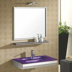 Lavabo|Wikao Lavabo en verre couleur prune Emerald - Prune