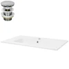 Ml-Design Lavabo encastré en céramique blanc avec garniture de vidage chrome